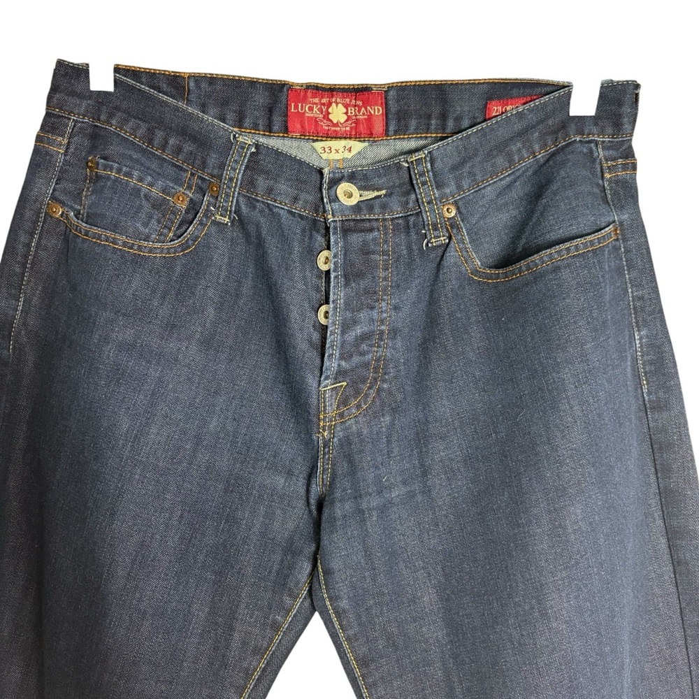 LUCKY BRAND Men’s 221 Original Straight Jeans in Dark Blue Size 33 x 34 - Picture 5 of 10